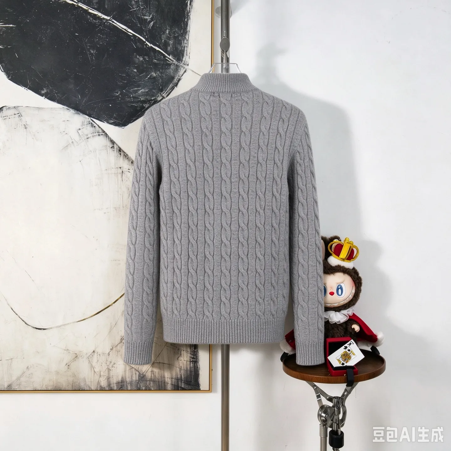 zp version [exclusive supply] Ralph Lauren 23FW embroidered logo thick twist knitted sweater. Authentic purchased and developed 100% cotton rough twist wool. Used Japanese imported (Shima Seiki) 7-knitting machine. Imported embroidery. Wool enzyme washing. Fitted version. Size: S M L